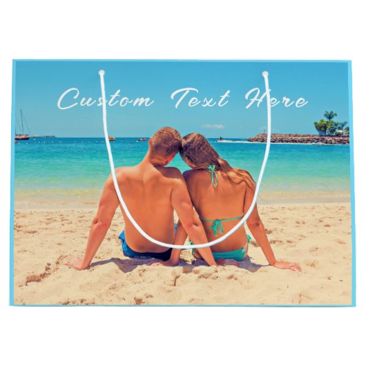 Créez votre propre sac cadeau photo avec texte per (Devant)