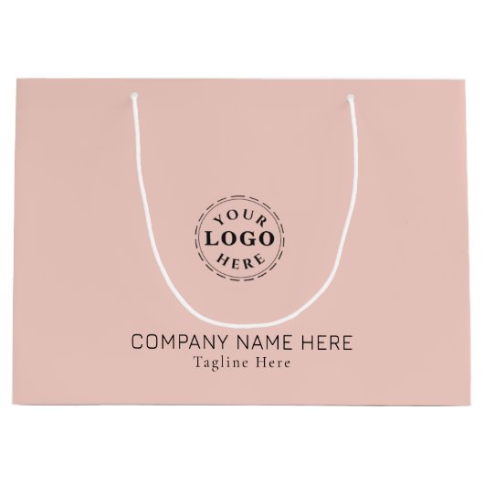 Créez Votre Propre Sac Rose Pâle Marqué (Devant)