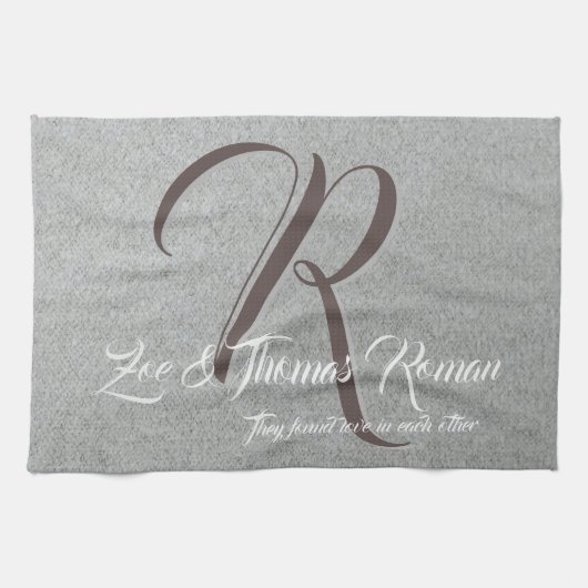 Créez votre propre serviette de cuisine monogramme (Horizontal)