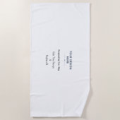 Créez Votre Propre Serviette de Plage (Devant)