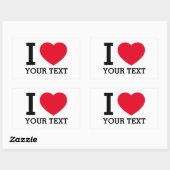 Créez votre propre sticker rectangulaire "Je t'aim (Feuille)