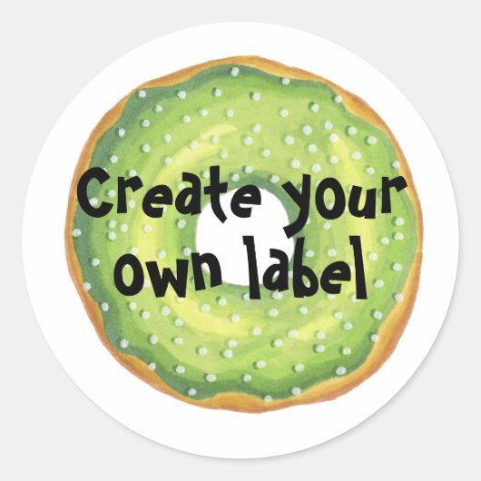 Créez votre propre Sticker rond classique de beign (Devant)