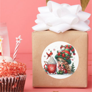 Créez votre propre Sticker rond classique d'elfe