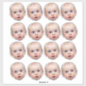 Créez votre propre Sticker Visage Bébé (Feuille)