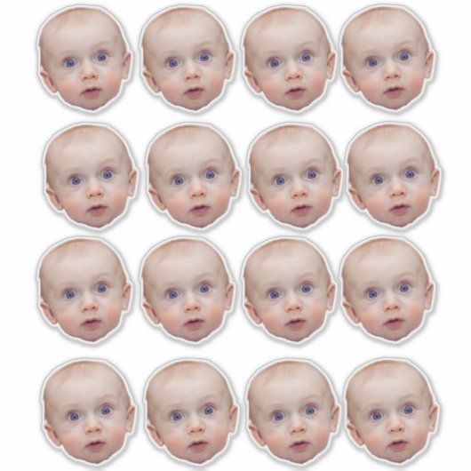 Créez votre propre Sticker Visage Bébé (Devant)
