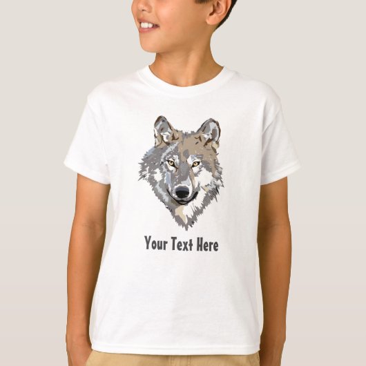Créez votre propre T-shirt Loup gris (Devant)