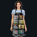 Créez votre propre tablier de collage photo de fam<br><div class="desc">Créez votre propre nom de collage photo de famille,  à damiers motif,  Apron Vous pouvez le personnaliser et ajouter vos plus belles photos et nom.</div>