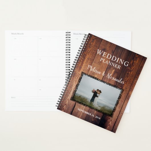 Créez votre propre Wedding planner photo en bois r (Devant avec enveloppe)