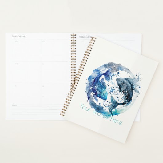 Créez votre propre Zodiac de pois bleus et Turquoi (Devant avec enveloppe)