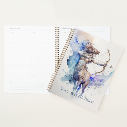 Créez votre propre Zodiac Gold & Blue Sagittarius (Devant avec enveloppe)