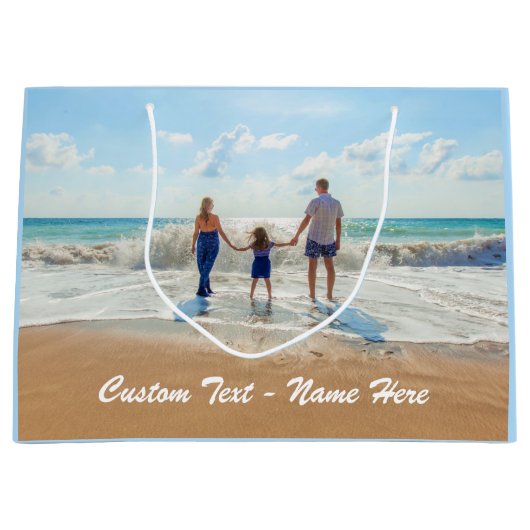 Créez votre sac cadeau photo avec nom de texte per (Devant)