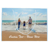 Créez votre sac cadeau photo avec nom de texte per (Dos)