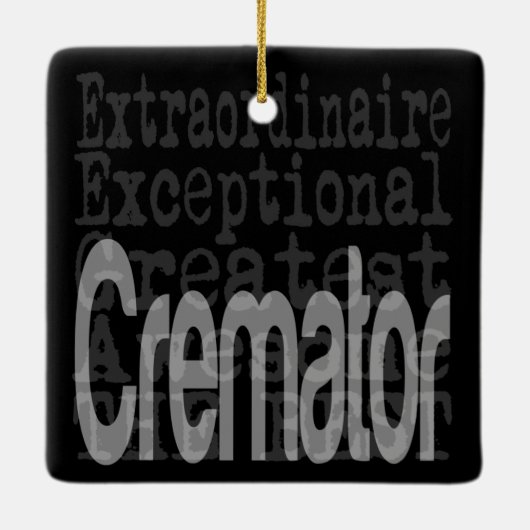 Cremator Extraordinaire Keramisch Ornament (Achterkant)