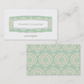 crème à la menthe à motif carte de visite (Devant / Derrière)