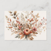 Crème Automne Détails du Mariage Carte de boîtier (Dos)