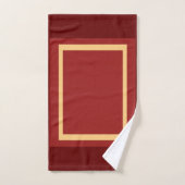 CRÈME BANDÉE SUR ROUGE SOMBRE (Serviette à main)