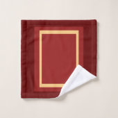 CRÈME BANDÉE SUR ROUGE SOMBRE (Gant de toilette)