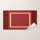 CRÈME BANDÉE SUR ROUGE SOMBRE (Serviette à main)