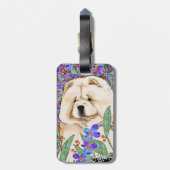 CRÈME batik bagagelabel (Achterkant verticaal)