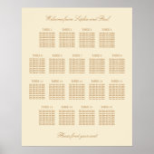 Crème Beige 18 Mariage de table Poster (Devant)