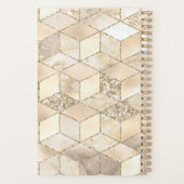 Crème beige géométrique Monogram Champagne Glitter (Dos)