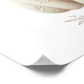 Crème Beige Kitty Boho Geborduurd Kat Poster (Hoek)