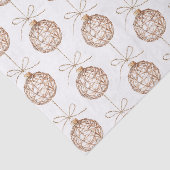 Crème Beige Ronde Ornamenten Kerst Tissuepapier (Detail)