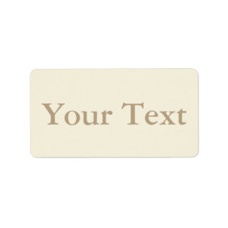 Crème & Beige Stickers of Labels w / Aangepaste te