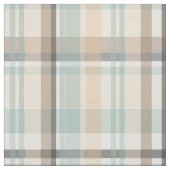 Crème, blanc, bleu, tissu Brown de plaid (Échantillon)