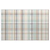 Crème, blanc, bleu, tissu Brown de plaid (Fat Quarter)