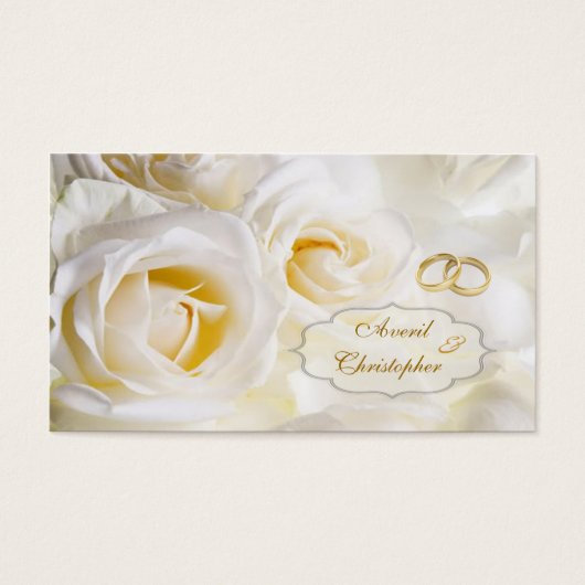 Crème blanche Mariage Rose Cadeau/étiquette (Devant)