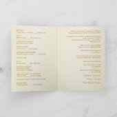 Crème blanche rose programme de mariage Invitation (Intérieur)