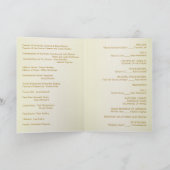 Crème blanche rose programme de mariage Invitation (Intérieur)
