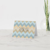 Crème Bleue Chevron Stripes Merci (Devant)
