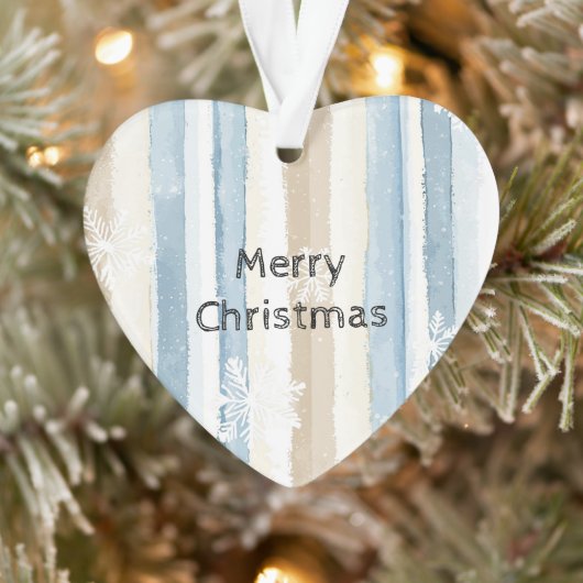 Crème bleue Stripes Snowflakes (Arbre)