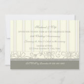 Crème Bloem 20e Jubileum Feest Uitnodiging (Achterkant)