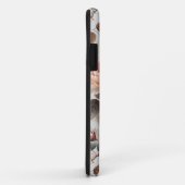 Crème bloemen met grijze bladeren op een lichtgrij Case-Mate iPhone case (Achterkant/rechts)