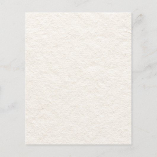 Crème Bloemen Rustieke bruiloft uitnodigingen Flyer (Achterkant)