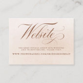 Crème Bloemige Pampas Gras Salie Trouwwebsite Informatiekaartje (Voorkant)