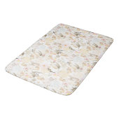 Crème Blush Roze Bloemen Badmat (Gekanteld)