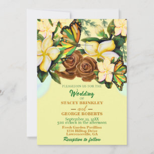 Creme Boho-Wildflower Bloemen Huwelijk Kaart