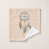 Crème Brown Turquoise Dream Catcher (Gant de toilette)