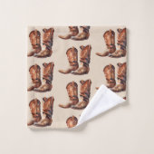 Crème Brown Western Cowboy (Gant de toilette)