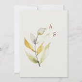 Crème bruiloft details behuizing kaart (Achterkant)