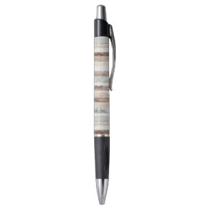 Crème Bruin Bleekblauw Strepen Pen