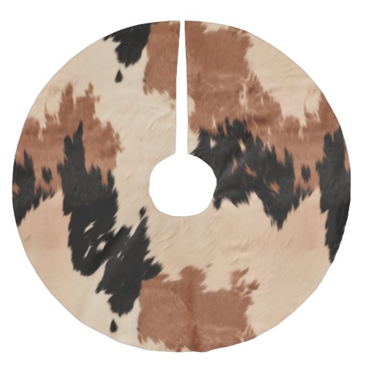Crème bruin Koeienhuid Kerstboom Rok (Voorkant)
