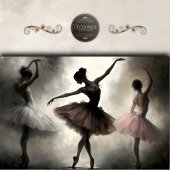 Crème Bruin Roze Ballerina's Abstracte Decoupage Tissuepapier