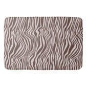 Crème Bruin Zebra Print Badmat (Voorkant)