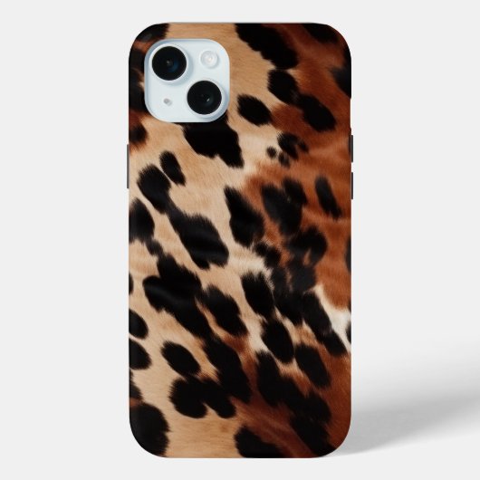Crème bruin zwart Koeienhuid Case-Mate iPhone Case (Achterkant)