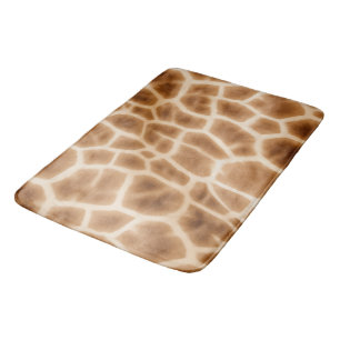 Crème Bruine Giraffe Dierenprint Badmat